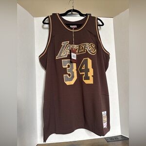 Mitchell & Ness LA Lakers Shaquille O'Neal #34 '96-'97 Lux Brown Swingman Jersey